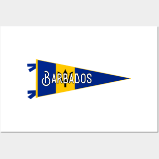 Barbados Flag Pennant Posters and Art